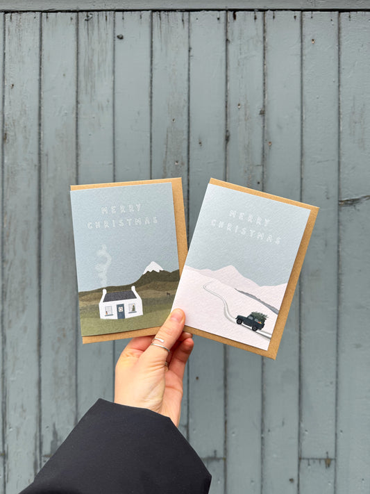 Highland Scottish Christmas Cards: Pack of 6